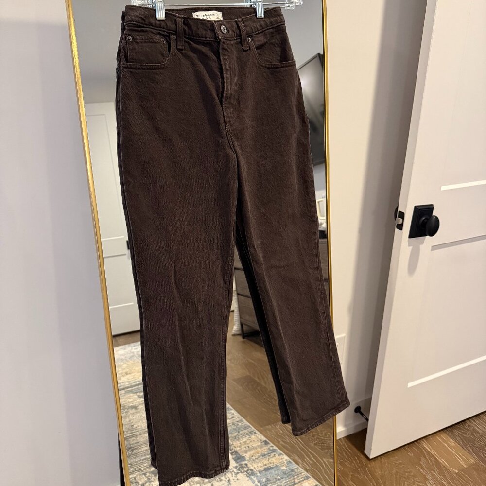 Abercrombie & Fitch Curve Love Ultra High Rise 90s Straight Jean - Short